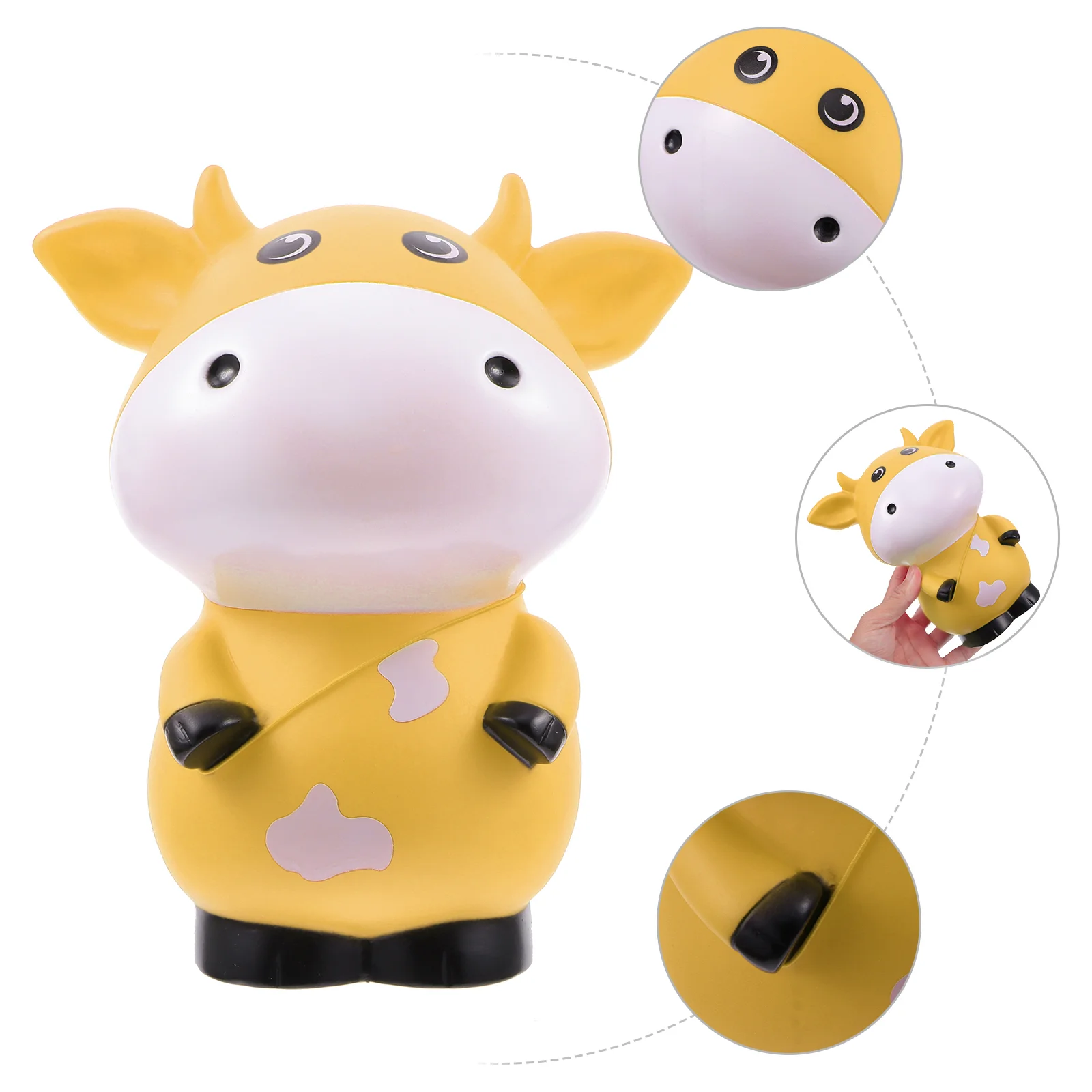 

Bank Money Saving Animal Piggy Cow Kids Pot Coin Year Ox The Zodiac New Car Jar Change Toy Ornament Figurine Statue Cash Chinese