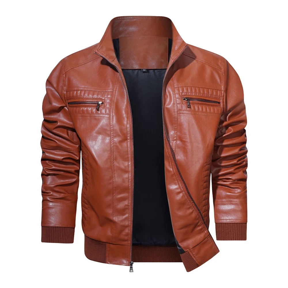 Leather Jacket Men Autumn Winter Motorcycle PU Leather Jacket Mens Stand Collar Casual Windbreaker Ropa De Hombre Slim Coat
Leather Jacket Men Autumn Winter Motorcycle PU Leather Jacket Mens Stand Collar Casual Windbreaker Ropa De Hombre Slim Coat