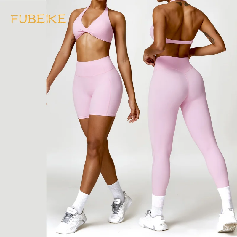 FUBEIKE комплект из 2 предметов розовое женское нижнее белье бесшовные женские