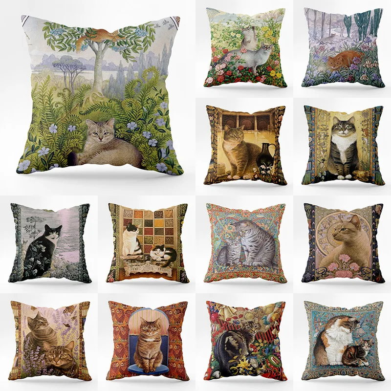 Bedroom Living Room Home Decor Retro Square Sofa Pillow Cover Cushion Cover Retro Cat Pillow Cover
Bedroom Living Room Home Decor Retro Square Sofa Pillow Cover Cushion Cover Retro Cat Pillow Cover