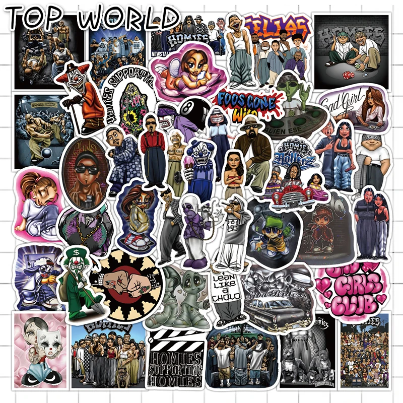 10/50Pcs/set Homies Cartoon Rap Party Decorations Cool Graffiti Stickers For Laptop Phone Luggage Skateboard Kids DIY
10/50Pcs/set Homies Cartoon Rap Party Decorations Cool Graffiti Stickers For Laptop Phone Luggage Skateboard Kids DIY