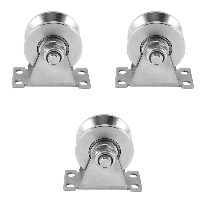 3-Pack V-Type Stainless Steel Pulley Block Mute Bearings Groove Sliding Roller Track Wheel
3-Pack V-Type Stainless Steel Pulley Block Mute Bearings Groove Sliding Roller Track Wheel