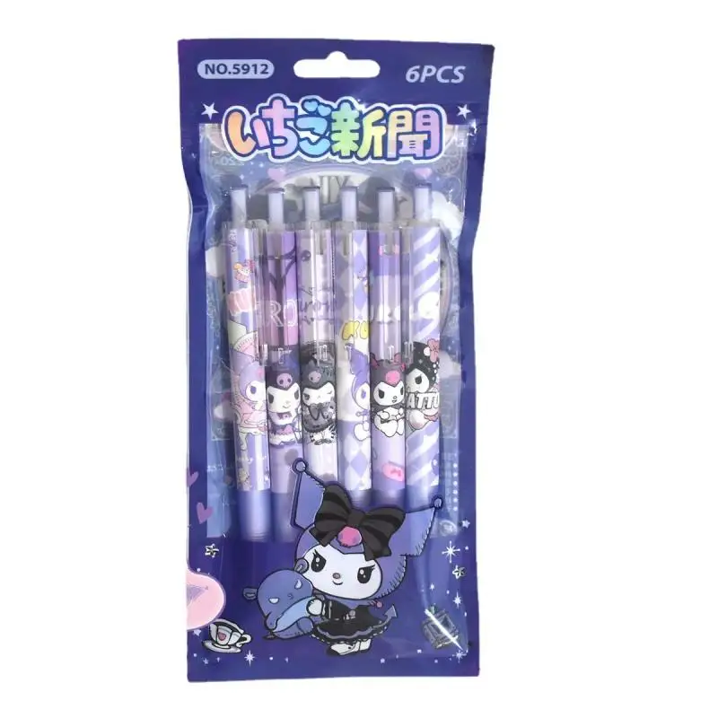6pcs Sanrio Kuromi Pen Kawaii Purple Suit Students Must Have High-value Black Gel Pen 0.5 Good-looking Water Pen
6pcs Sanrio Kuromi Pen Kawaii Purple Suit Students Must Have High-value Black Gel Pen 0.5 Good-looking Water Pen