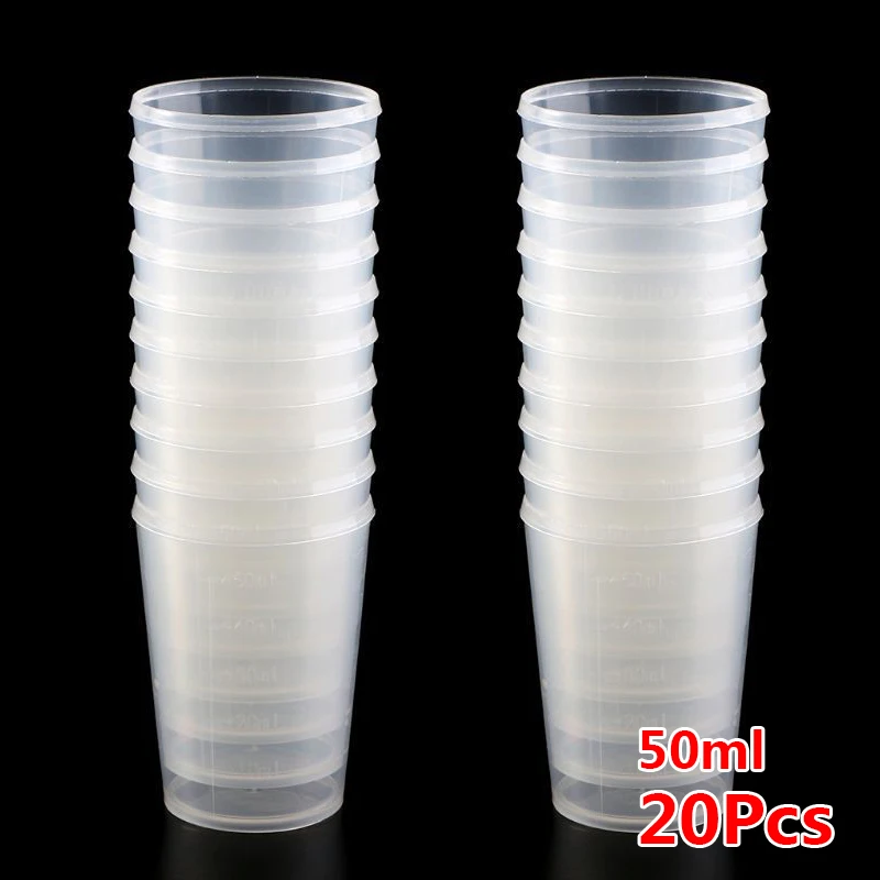 20pcs 15/30/50ml Measuring Cup Transparent Plastics Measure Cups Dual Scales Cup Container Thickened Clear Plastic Liquid
20pcs 15/30/50ml Measuring Cup Transparent Plastics Measure Cups Dual Scales Cup Container Thickened Clear Plastic Liquid