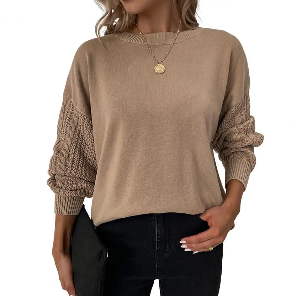 Knitted Sweater Crew Neck Stretchy Casual Sweater Autumn Winter Warm Female Clothing
Knitted Sweater Crew Neck Stretchy Casual Sweater Autumn Winter Warm Female Clothing