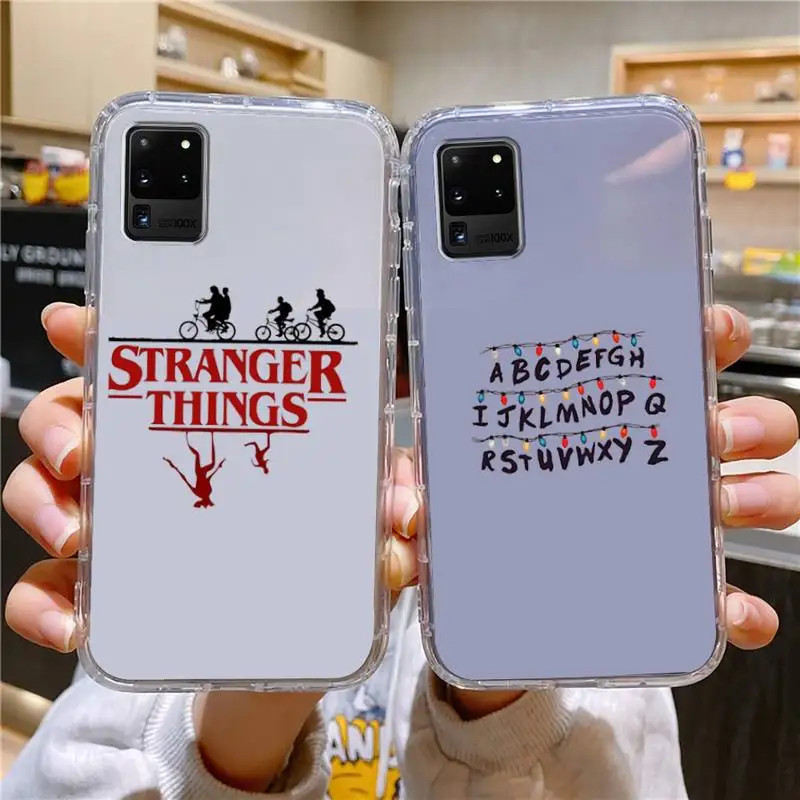 

Stranger Things Phone Case For Samsung Galaxy S10 S10e A70 Edge S22 S23 Plus Ultra Note10 Transparent Cove