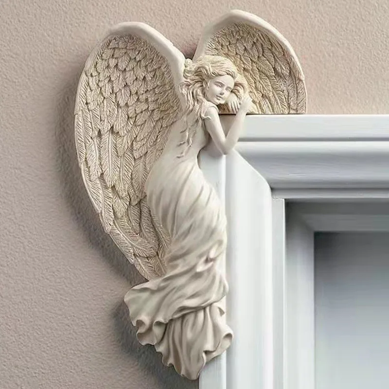 

New redemption angel door frame decoration awakening angel wings hanging door frame decoration resin pendant decoration