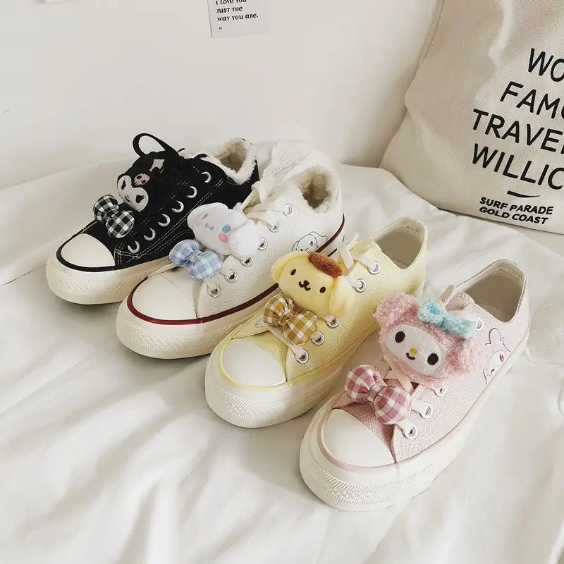 Sanrio Kawaii Anime Cinnamoroll My Melody Canvas Shoes Girly Heart Kuromi Cute Cartoon Pom Pom Purin Board Shoes Toys for Girls
Sanrio Kawaii Anime Cinnamoroll My Melody Canvas Shoes Girly Heart Kuromi Cute Cartoon Pom Pom Purin Board Shoes Toys for Girls