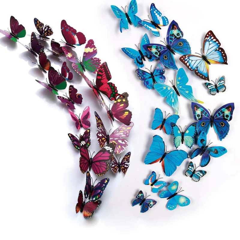 12Pcs Butterflies Wall Stickers New Year Gift Home Decorations 3D Butterfly PVC Self Adhesive Wallpaper For Living Room Decals
12Pcs Butterflies Wall Stickers New Year Gift Home Decorations 3D Butterfly PVC Self Adhesive Wallpaper For Living Room Decals