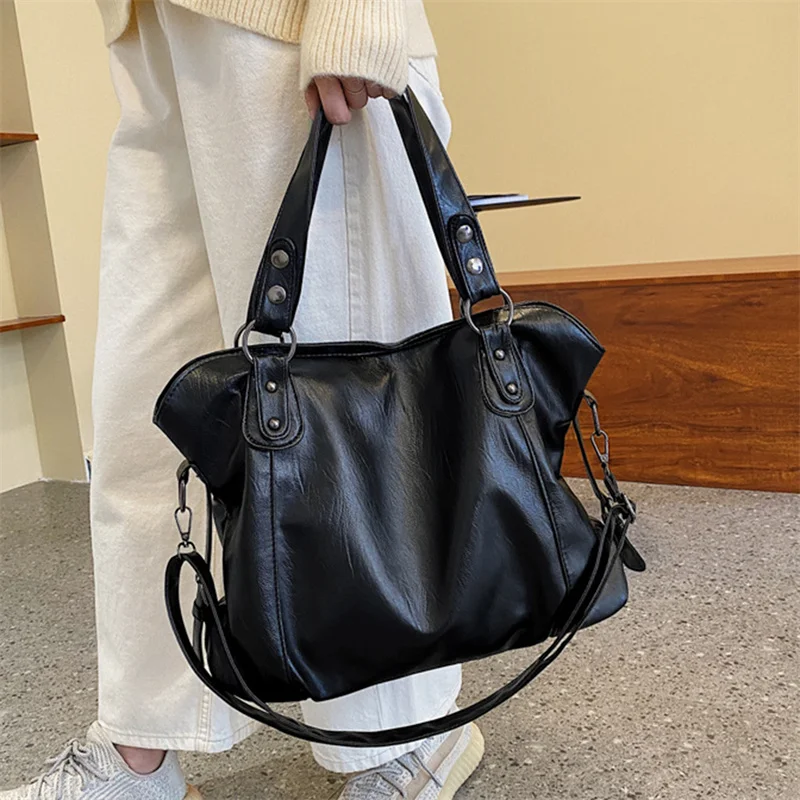 Shoulder Bags For Women Large Hobo Shopper Bag Solid Color Quality Soft Leather Crossbody Handbag Lady Travel Tote Bag Big Black
Shoulder Bags For Women Large Hobo Shopper Bag Solid Color Quality Soft Leather Crossbody Handbag Lady Travel Tote Bag Big Black