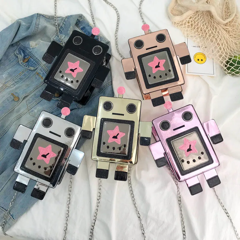 Creative Laser Robot Colourful Small Bag For Women Female Personality Design Chain Crossbody Bag Ladies Summer Phone Purse Bag
Creative Laser Robot Colourful Small Bag For Women Female Personality Design Chain Crossbody Bag Ladies Summer Phone Purse Bag
