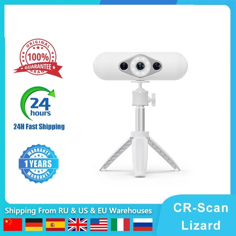 

2023 CR-Scan Lizard Premium Portable 3D Scanner with 0.05mm Accuracy High Efficiency No-marker Scanning for All 3D Printers