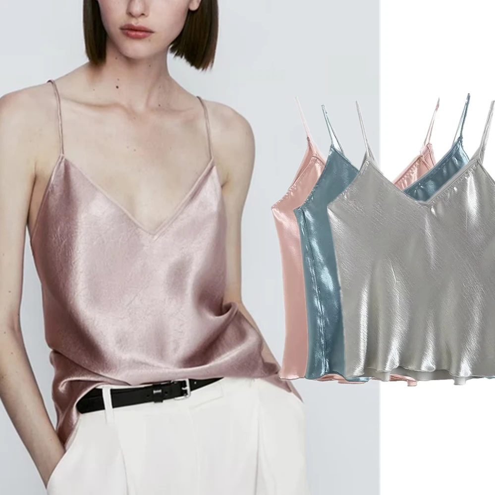 Maxdutti French Elegant Lazy Wind Satin Ladies Blouse Camisole Top Fashion Summer Shirt
Maxdutti French Elegant Lazy Wind Satin Ladies Blouse Camisole Top Fashion Summer Shirt
