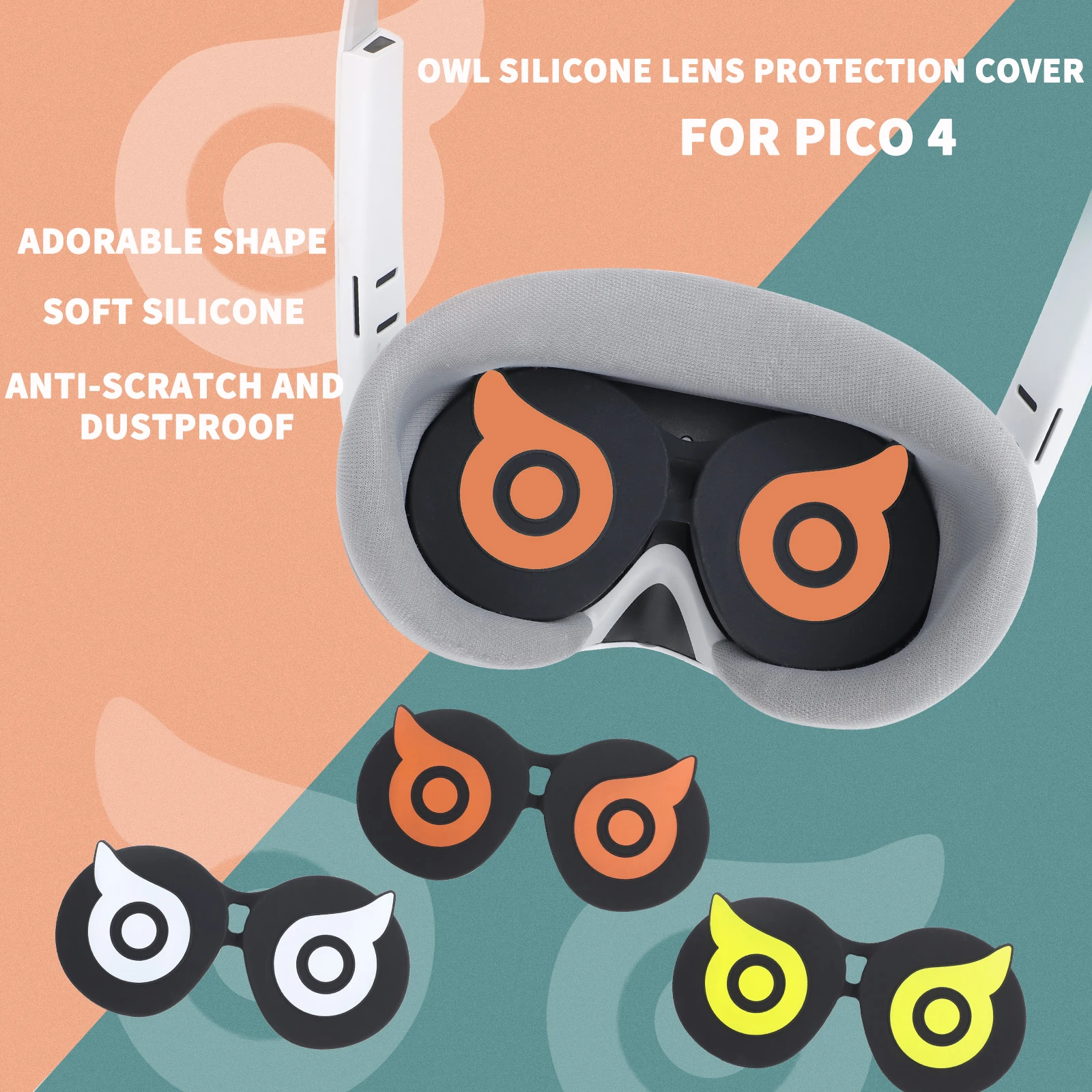 For PICO 4 Owl Lens Protective Cover Dust-Scraping VR Glasses Silicone Protective Cover Accessories For PICO4
For PICO 4 Owl Lens Protective Cover Dust-Scraping VR Glasses Silicone Protective Cover Accessories For PICO4