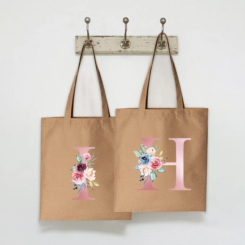 Ladies Shopping Bag Floral Letter Print Linen Tote Canvas Shopping Bag Student Simple Eco-Friendly Shopping Bag One Shoulder Bag
Ladies Shopping Bag Floral Letter Print Linen Tote Canvas Shopping Bag Student Simple Eco-Friendly Shopping Bag One Shoulder Bag