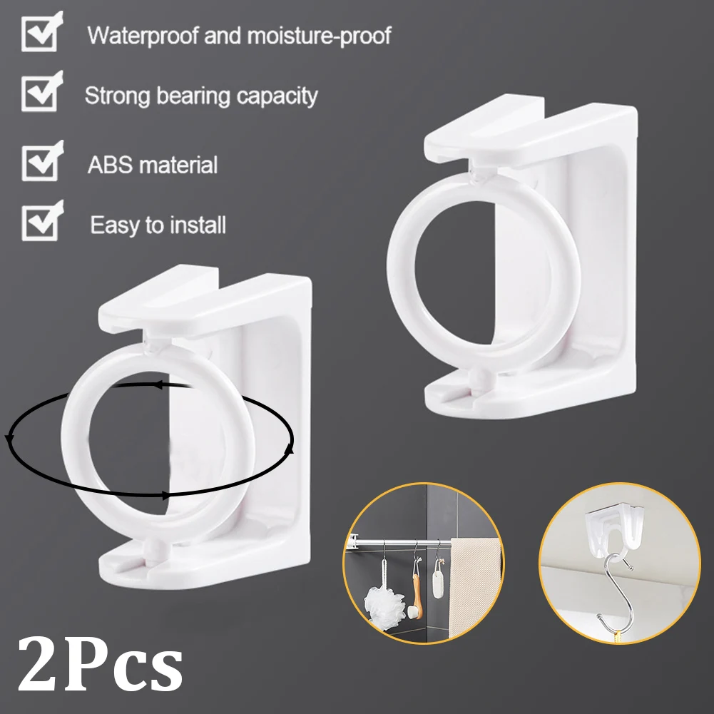 2Pcs Curtain Rod Bracket Hooks Adjustable Clear Wall Bracket Self Adhesive Rods Shower Curtain Rod Bracket for Home Bathroom
2Pcs Curtain Rod Bracket Hooks Adjustable Clear Wall Bracket Self Adhesive Rods Shower Curtain Rod Bracket for Home Bathroom