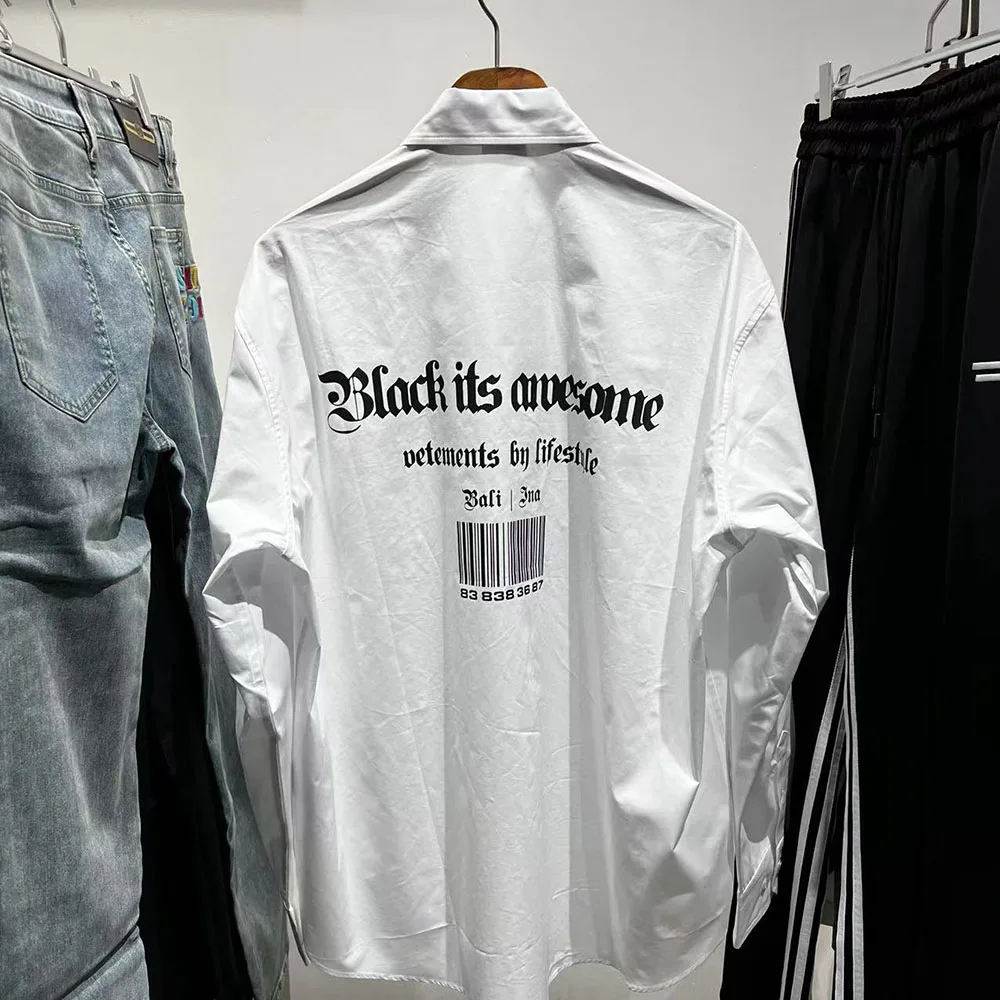 High Street 2023ss VTM Top Quality Print Business Casual Shirts for Men Long Sleeve Streetwear Shirt Button Down Men's Clothes
High Street 2023ss VTM Top Quality Print Business Casual Shirts for Men Long Sleeve Streetwear Shirt Button Down Men's Clothes