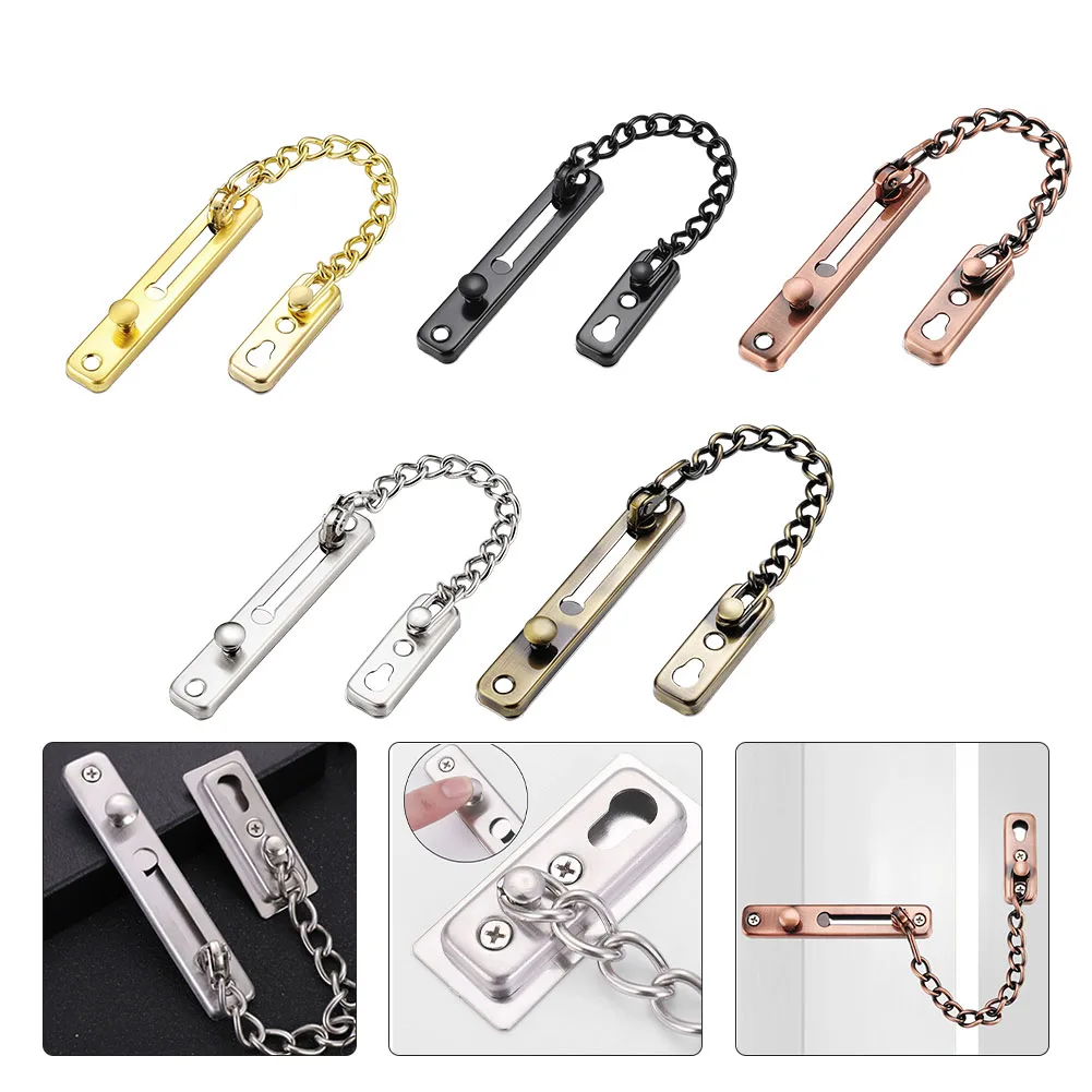 Door Chain Lock Stainless Steel Security Chain Guard Pin Door Latch Anti Theft Press Heavy Duty Latch Screw Hardware Accessories
Door Chain Lock Stainless Steel Security Chain Guard Pin Door Latch Anti Theft Press Heavy Duty Latch Screw Hardware Accessories
