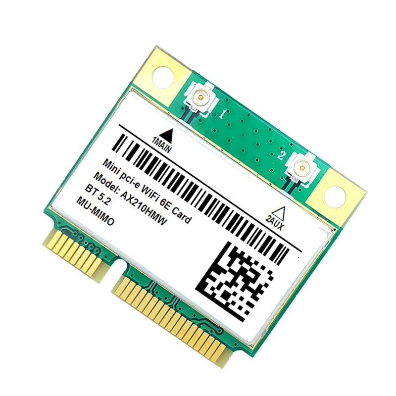 Wifi 6E AX210HMW Mini PCI-E Wifi карта AX210 802.11Ax/Ac 2,4G/Φ BT5.2 беспроводной адаптер для игрового ноутбука
Wifi 6E AX210HMW Mini PCI-E Wifi карта AX210 802.11Ax/Ac 2,4G/Φ BT5.2 беспроводной адаптер для игрового ноутбука