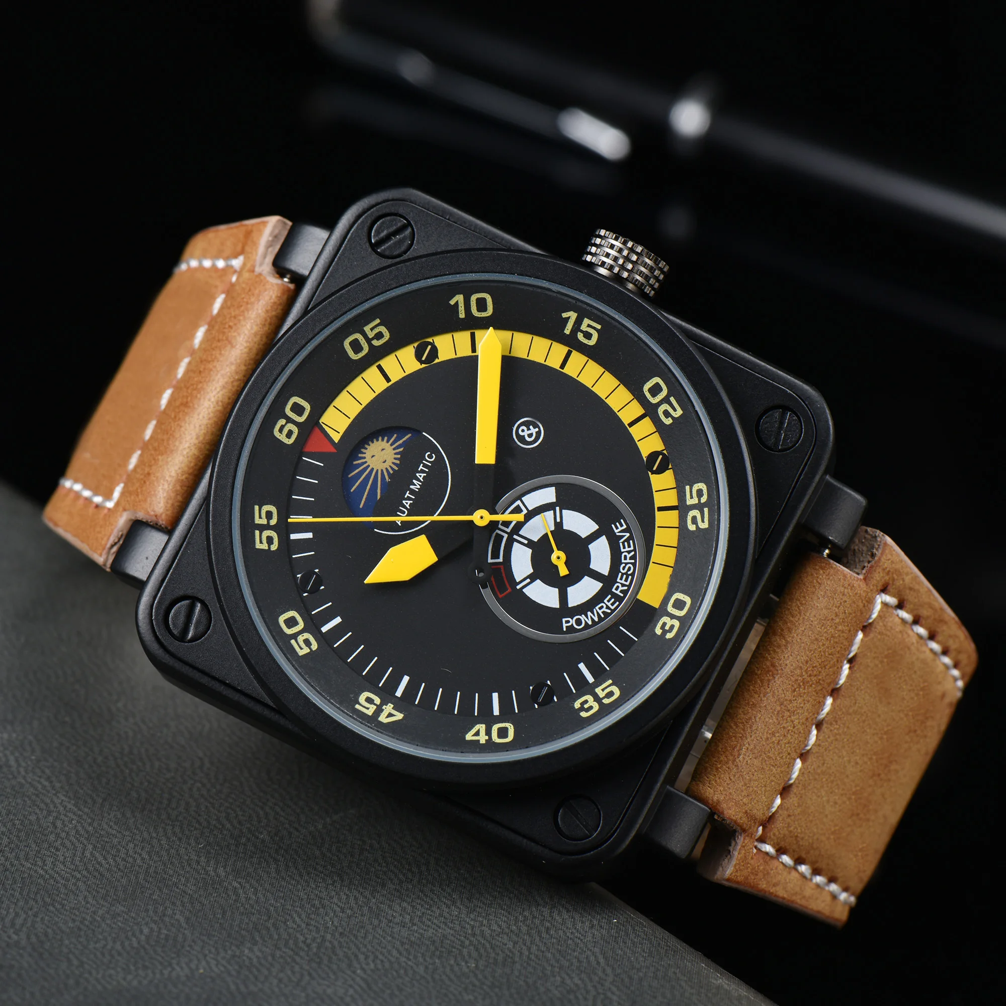 AAA Original BR Model Sports Luxury Multifunction Mechanical Watches Business Silicone Strap Men's Ross Square Watch Top Clocks
AAA Original BR Model Sports Luxury Multifunction Mechanical Watches Business Silicone Strap Men's Ross Square Watch Top Clocks
