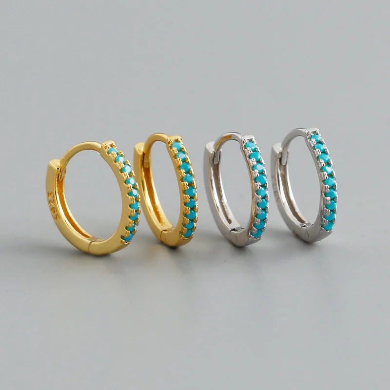 925 Pure Silver Minimalist Turquoise Hoop Hugies Earrings High Quality Women Accessories 18ct Gold Plated Gemstones Jewelry
925 Pure Silver Minimalist Turquoise Hoop Hugies Earrings High Quality Women Accessories 18ct Gold Plated Gemstones Jewelry