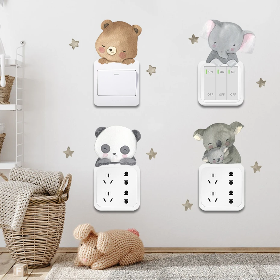 4pcs/set Cute Cartoon Switch Stickers Panda Bear Animals Watercolor Vinyl Nursery Kids Baby Room Wall Decals Wall Sticker
4pcs/set Cute Cartoon Switch Stickers Panda Bear Animals Watercolor Vinyl Nursery Kids Baby Room Wall Decals Wall Sticker
