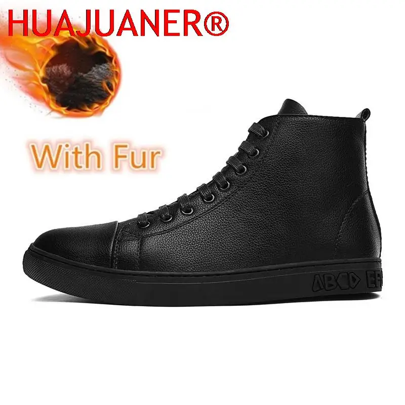 Men's Boots High Quality Casual Leather Shoes Black Sneakers Men Ankle Boots Vintage Winter Warm Snow Shoes With Fur Big Size 48
Men's Boots High Quality Casual Leather Shoes Black Sneakers Men Ankle Boots Vintage Winter Warm Snow Shoes With Fur Big Size 48