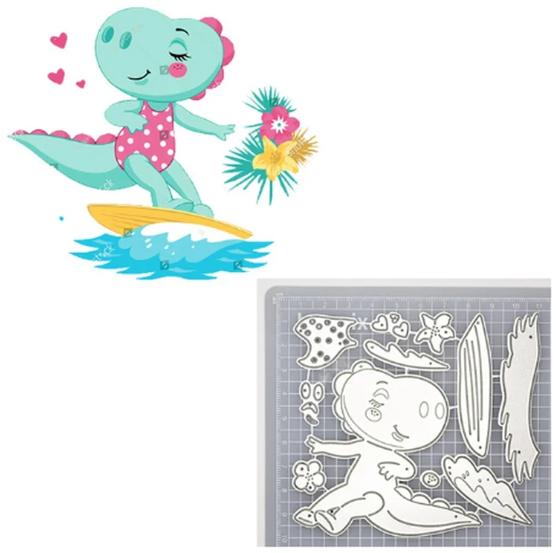 Surf Dinosaur Metal Cutting Dies Stencils For Card Making Decorative Embossing Suit Paper Cards DIY Dies Scrapbooking
Surf Dinosaur Metal Cutting Dies Stencils For Card Making Decorative Embossing Suit Paper Cards DIY Dies Scrapbooking