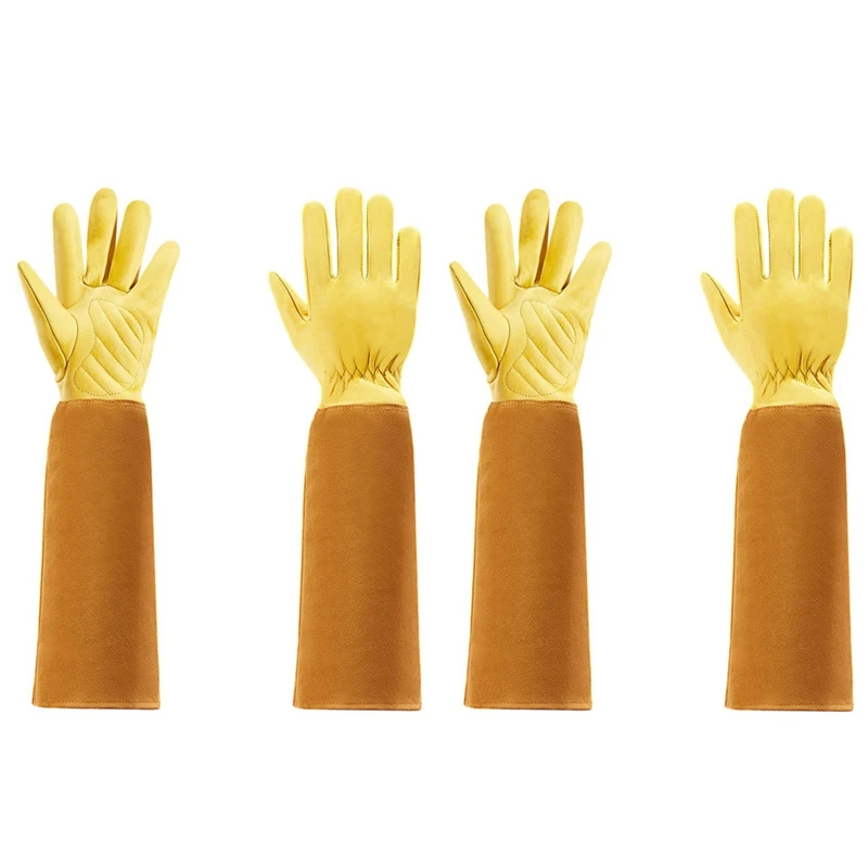 2 Pair Gardening Gloves For Women And Men Thron Proof Rose Pruning Cow Leather Gloves-S & M
2 Pair Gardening Gloves For Women And Men Thron Proof Rose Pruning Cow Leather Gloves-S & M