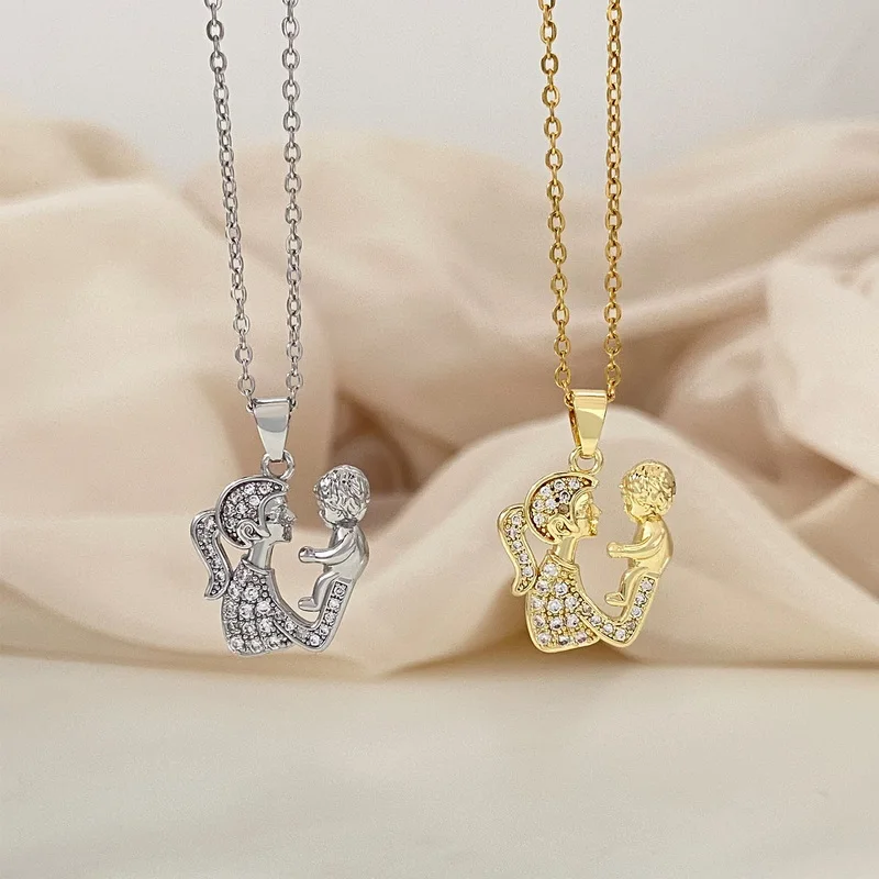 Mother's Day Mom Baby Pendant Fashion Necklace Choker for Women Couple Trendy Crystal Clavicle Chain Family Jewelry Gift 2023
Mother's Day Mom Baby Pendant Fashion Necklace Choker for Women Couple Trendy Crystal Clavicle Chain Family Jewelry Gift 2023