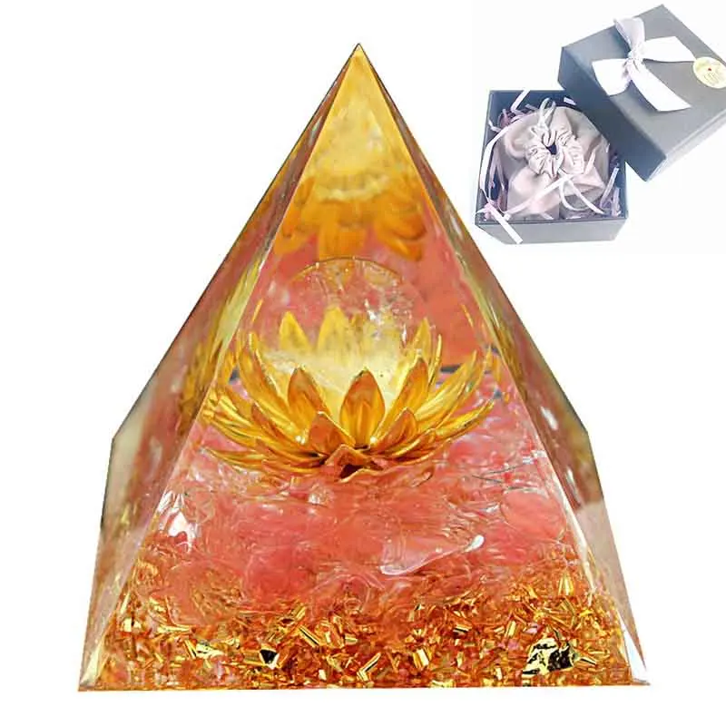 

5 см Orgonite Пирамида Дерево жизни белый кристалл натуральный камень Исцеление Кристалл генератор энергии Рейки Чакра инструменты для медитации