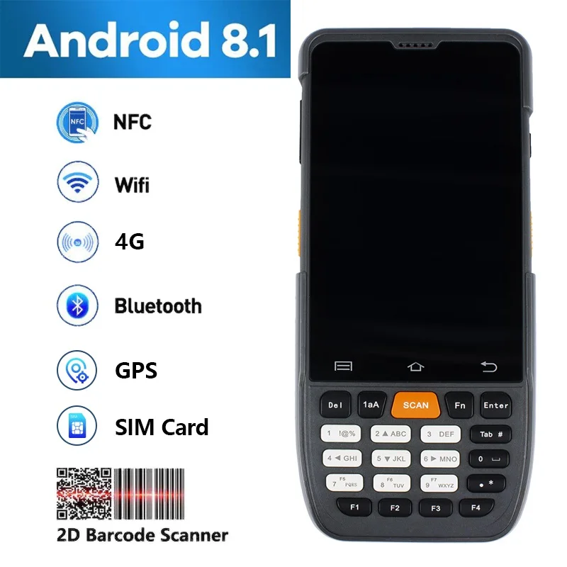 Barcode Scanner Android PDA Handheld Terminal Inventory Machine 1D/2D/QR Scanner 4G WiFi Bluetooth NFC GPS Mobile Computer
Barcode Scanner Android PDA Handheld Terminal Inventory Machine 1D/2D/QR Scanner 4G WiFi Bluetooth NFC GPS Mobile Computer