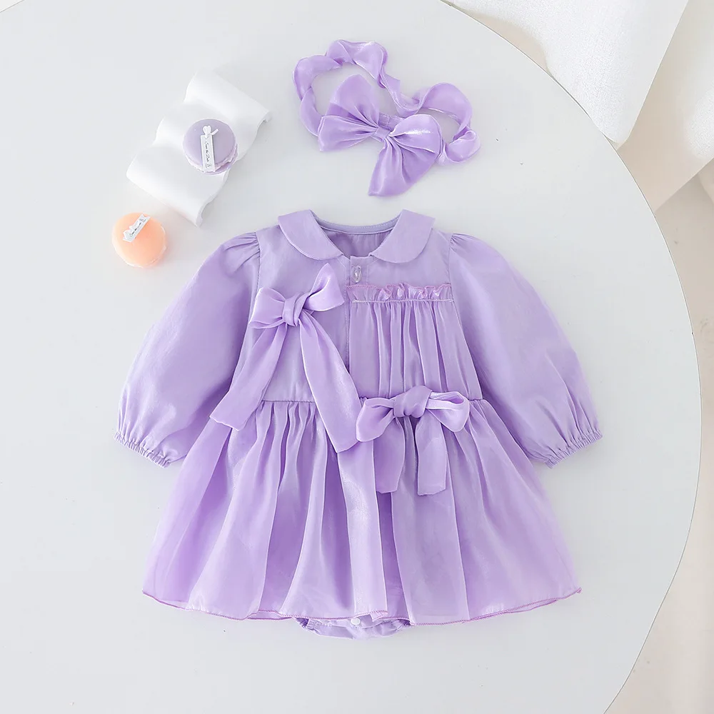 Sweet Baby Clothes Romper Dress for Newborns Bodysuit Children's Clothing Solid Long Sleeve Bows Baby Girls Costume
Sweet Baby Clothes Romper Dress for Newborns Bodysuit Children's Clothing Solid Long Sleeve Bows Baby Girls Costume