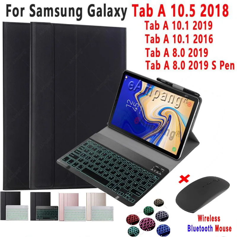 Backlit Keyboard Case With Wireless Mouse For Samsung Galaxy Tab A 8 8.0 2019 10.1 A6 2016 10.5 2018 T290 P200 T510 T590 T580
Backlit Keyboard Case With Wireless Mouse For Samsung Galaxy Tab A 8 8.0 2019 10.1 A6 2016 10.5 2018 T290 P200 T510 T590 T580