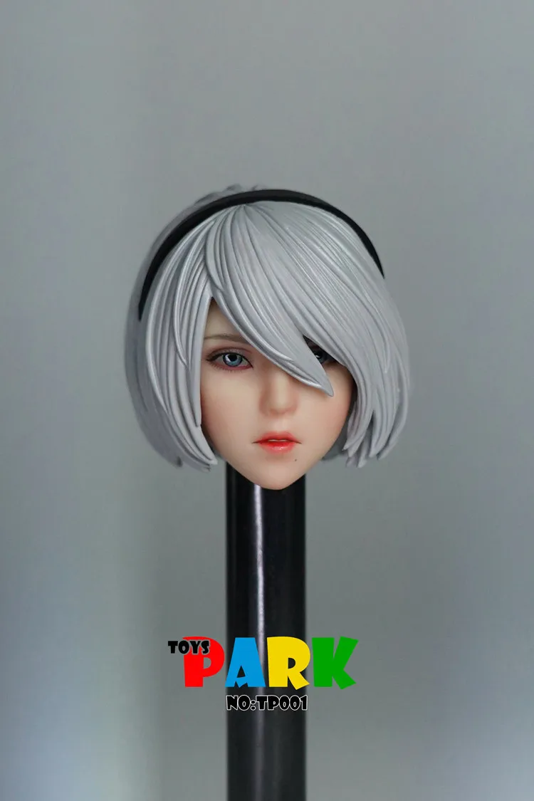 

Toys park TP001 1/6 2B Sister Head Sculpt NieR:Automata Female Head Carving Pale Skin for 12'' PHICEN/TBL Action Figure Body