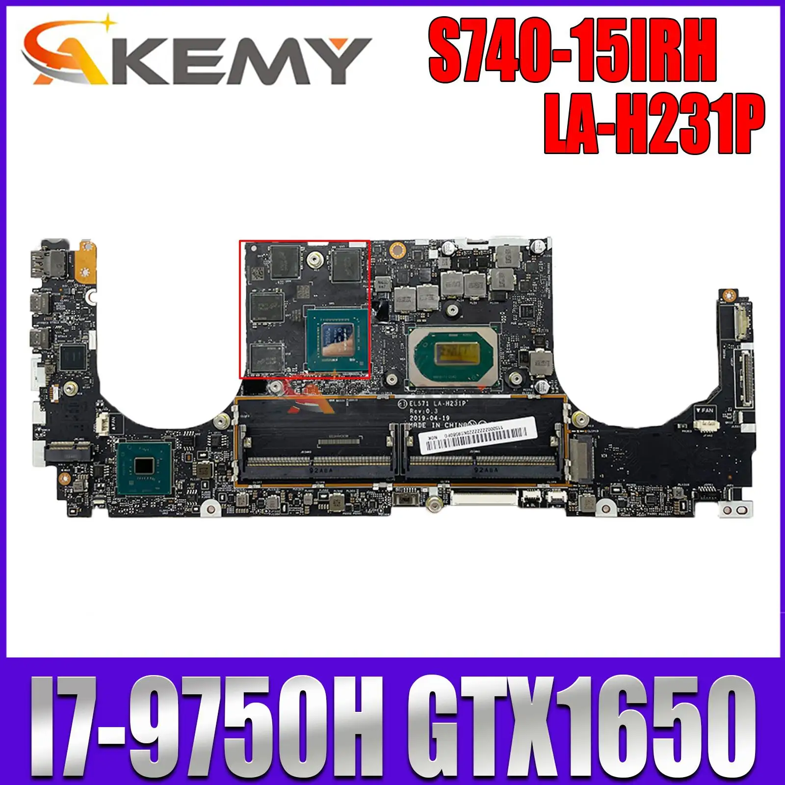 EL571 LA-H231P 5B20S43052 для Lenovo Yoga S740-15IRH материнская плата для ноутбука GTX 1650 4G SRF6U I7-9750H CPU
EL571 LA-H231P 5B20S43052 для Lenovo Yoga S740-15IRH материнская плата для ноутбука GTX 1650 4G SRF6U I7-9750H CPU