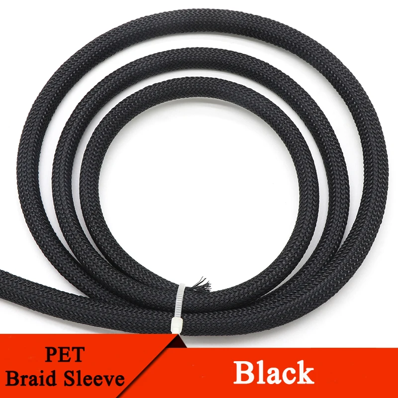 Black PET Braided Sleeve 2 4 6 8 10 12 14 16 20 25 30 40 50 60 70 80mm High Density Insulated Cable Protection Expandable Sheath
Black PET Braided Sleeve 2 4 6 8 10 12 14 16 20 25 30 40 50 60 70 80mm High Density Insulated Cable Protection Expandable Sheath
