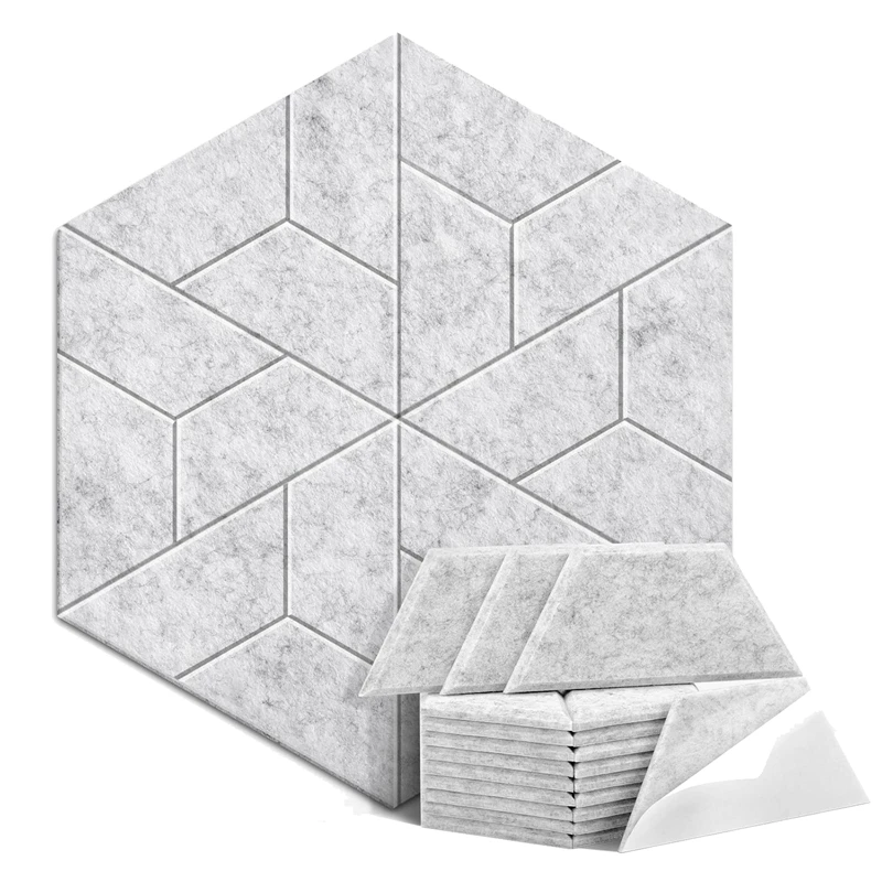 18 Pack Sound Absorbing Panels Hexagon Self Adhesive Soundproof Wall Panels For Home Office Studio Silver Gray
18 Pack Sound Absorbing Panels Hexagon Self Adhesive Soundproof Wall Panels For Home Office Studio Silver Gray