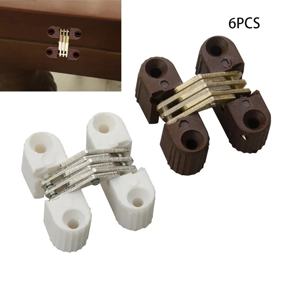 6Pcs Invisible Folding Door Barrel Cross Hinge Plastic Invisible Concealed Hinge Various Dining Tables, Furniture Repair
6Pcs Invisible Folding Door Barrel Cross Hinge Plastic Invisible Concealed Hinge Various Dining Tables, Furniture Repair