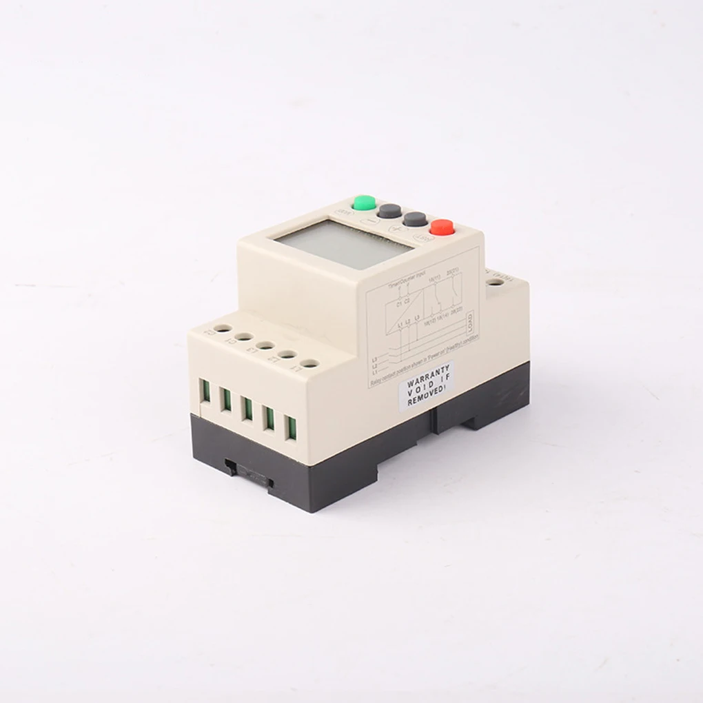 Adjustable Under Over Voltage Protector Phase Loss Digital Display Automatic Manual Rest Protection Relay Protective Device
Adjustable Under Over Voltage Protector Phase Loss Digital Display Automatic Manual Rest Protection Relay Protective Device