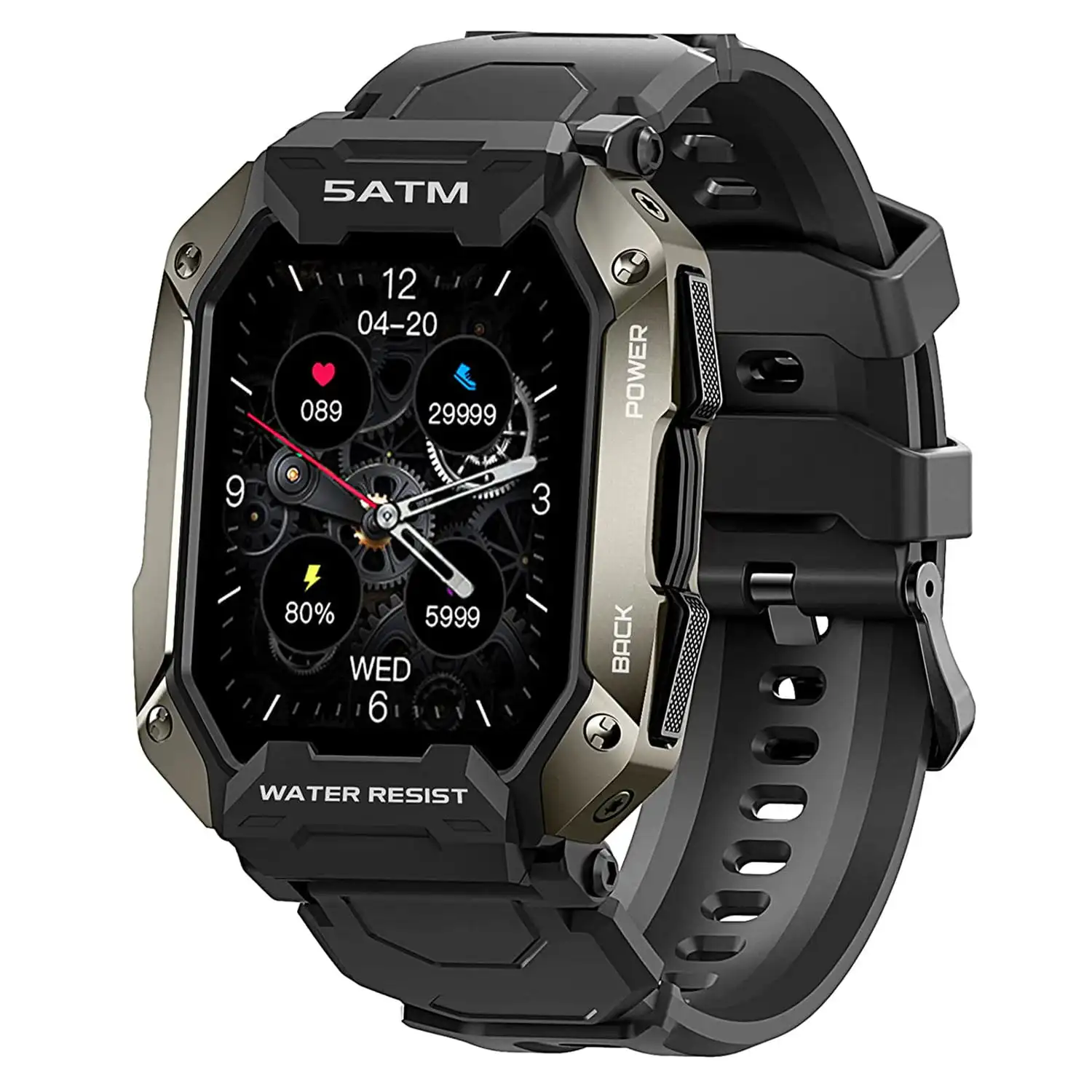 C20 Watches Men- 5ATM/IP69K Waterproof Fitness Tracker Sports Watch IPhones (Black)
C20 Watches Men- 5ATM/IP69K Waterproof Fitness Tracker Sports Watch IPhones (Black)