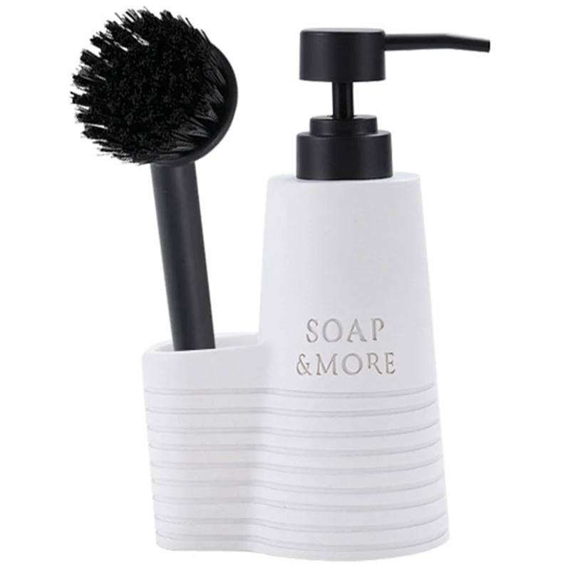 Kitchen Sink Soap Dispenser Detergent Press Countertop Soap Dispenser With Cleaning Brush
Kitchen Sink Soap Dispenser Detergent Press Countertop Soap Dispenser With Cleaning Brush