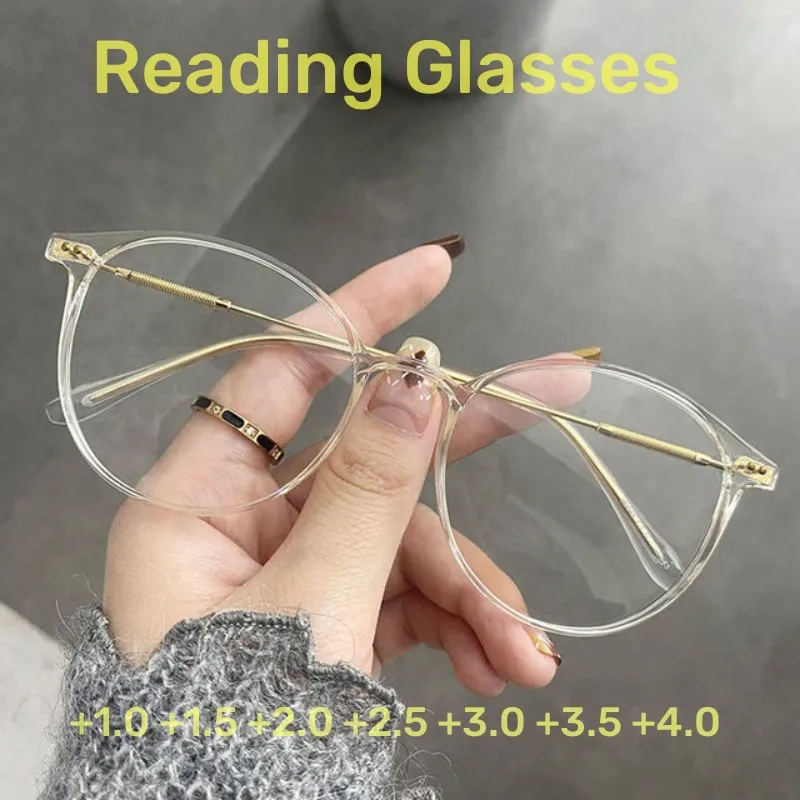 Trendy Blue Light Blocking Luxury Reading Glasses for Women Fashion Transparent Far Sight Eyewear Prescription Eyeglasses
Trendy Blue Light Blocking Luxury Reading Glasses for Women Fashion Transparent Far Sight Eyewear Prescription Eyeglasses