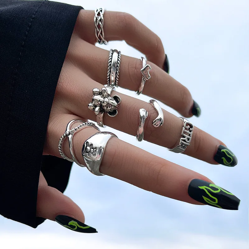 8Pcs Fashion Rings 2022 Trend Best Selling Bear Cross Letters Love Jewelry Set Free Shipping Stainless Steel Ring Sets Punk
8Pcs Fashion Rings 2022 Trend Best Selling Bear Cross Letters Love Jewelry Set Free Shipping Stainless Steel Ring Sets Punk