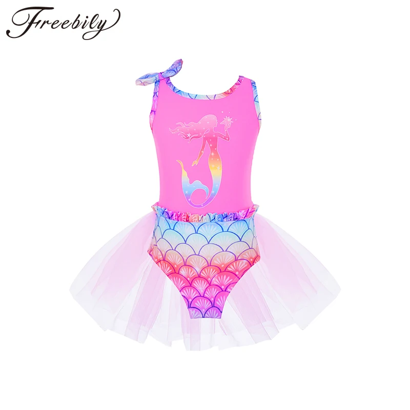 Girls Sleeveless Ballet Leotards Dress Cute Cartoon Mermaid Fish Scales Print Dance Bodysuit Kids Mesh Tutu Jumpsuit Dancewear
Girls Sleeveless Ballet Leotards Dress Cute Cartoon Mermaid Fish Scales Print Dance Bodysuit Kids Mesh Tutu Jumpsuit Dancewear