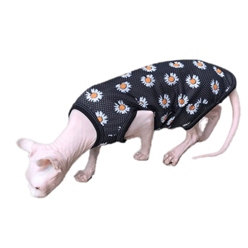 Sphinx Devon Rex Summer Stretchy Hairless Cat Clothes Mesh Breathable Kitty Outfits Vest Dirt-resistant Clothes for Cats Sphynx
Sphinx Devon Rex Summer Stretchy Hairless Cat Clothes Mesh Breathable Kitty Outfits Vest Dirt-resistant Clothes for Cats Sphynx