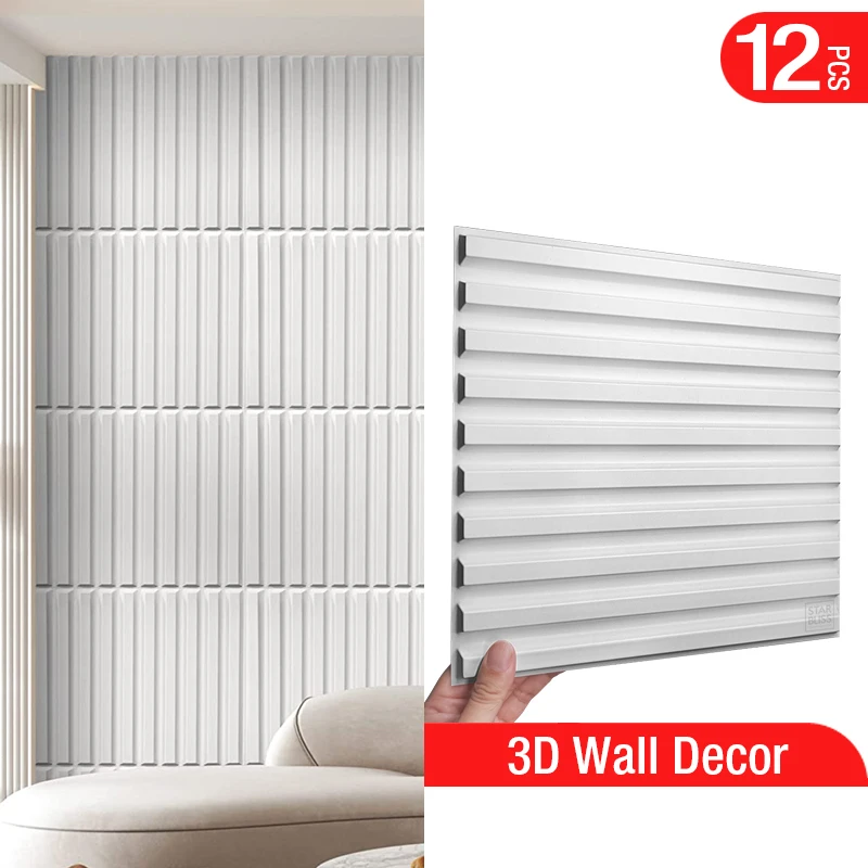 12pcs 30cm Fashionable Simple Line 3D Wall Sticker Decoration Room Living Room Wallpaper Bathroom Waterproof 3D Wall Panel Mould
12pcs 30cm Fashionable Simple Line 3D Wall Sticker Decoration Room Living Room Wallpaper Bathroom Waterproof 3D Wall Panel Mould