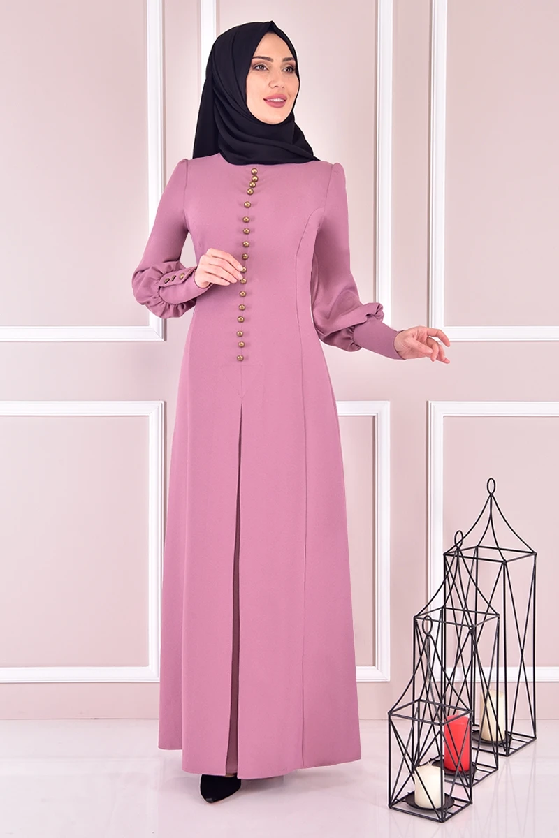 Buttoned Dress Rose Kurusu Muslim Woman Outfit İslamic Woman Abaya Dress Muslim Tops Turkey Store Muslim Hijab Dress ASM21510
Buttoned Dress Rose Kurusu Muslim Woman Outfit İslamic Woman Abaya Dress Muslim Tops Turkey Store Muslim Hijab Dress ASM21510