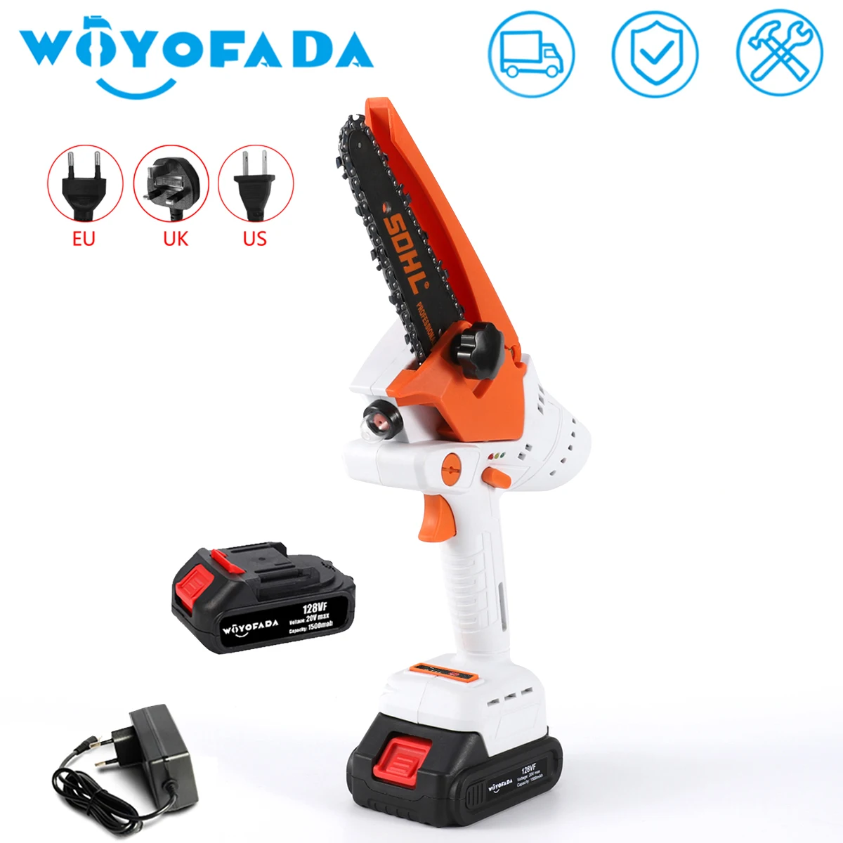 6 Inch Handheld Electric Saw With battery Portable Mini Pruning Chainsaw Garden Woodworking Cutting Tool For Makita 18V Battery
6 Inch Handheld Electric Saw With battery Portable Mini Pruning Chainsaw Garden Woodworking Cutting Tool For Makita 18V Battery