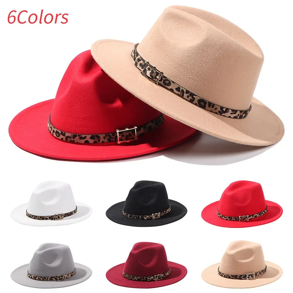 Gentlemen with Belt Buckle Ladies Leopard Print Jazz Hat Wool Felt Trilby Fedora Hat Wide Brim Hat
Gentlemen with Belt Buckle Ladies Leopard Print Jazz Hat Wool Felt Trilby Fedora Hat Wide Brim Hat